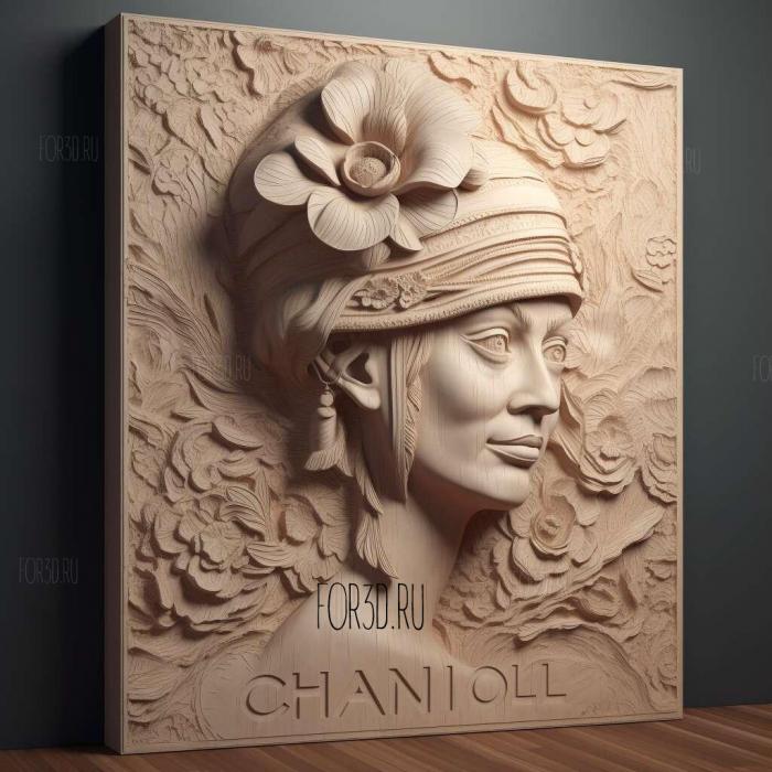 Coco Chanel 1 stl model for CNC